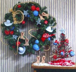 Country-Themed Wreath and Ornaments