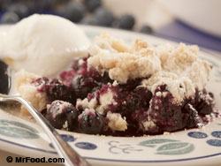 Crusty Blueberry Cobbler 